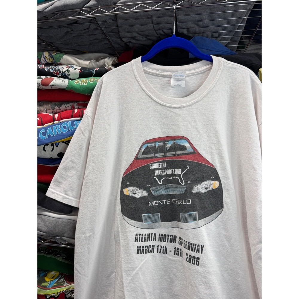 Gildan Atlanta Motor Speedway 2006 Monte Carlo Racing Graphic T-Shirt White XL